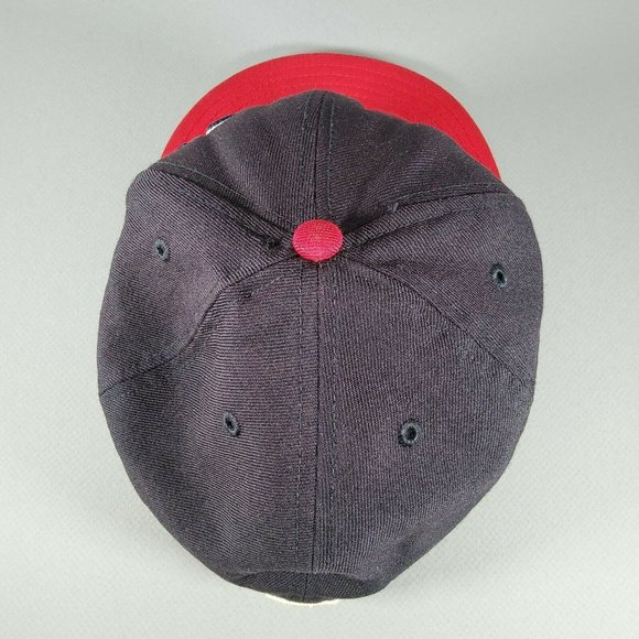 New Era 59Fifty Atlanta Braves Double Logo MLB Navy Blue Baseball Hat Size 7 5/8 - Picture 5 of 12